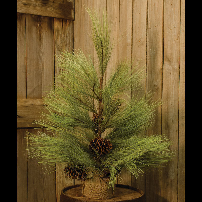 The Holiday Aisle® Long Needle 2.5' Green Pine Artificial Christmas